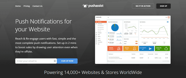 PushAssist push notification web