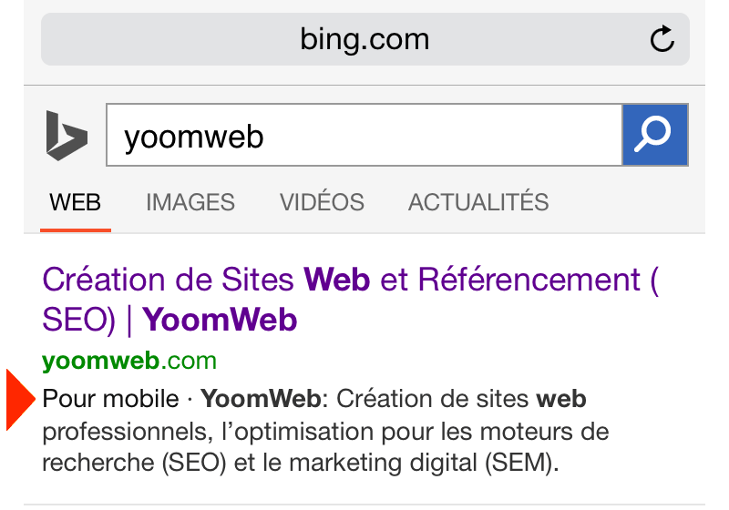 bing mobile friendly