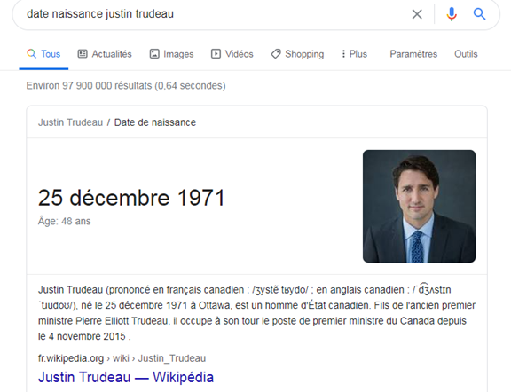 fonctionnalités SERP sur Google ministre