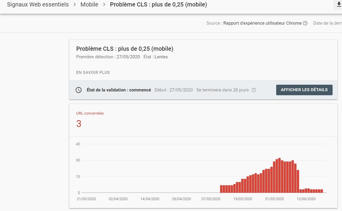 mesurer les signaux web essentiels core web vitals dans google search consol