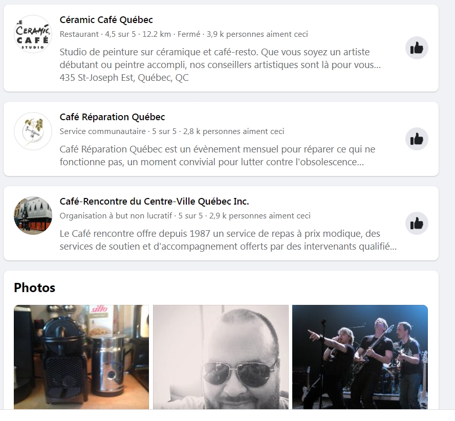 seo reseaux sociaux, exemple de Facebook