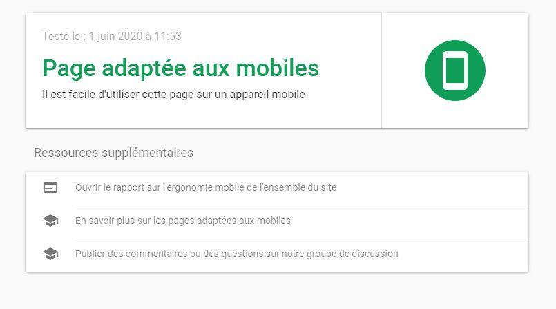 site web adapté mobile