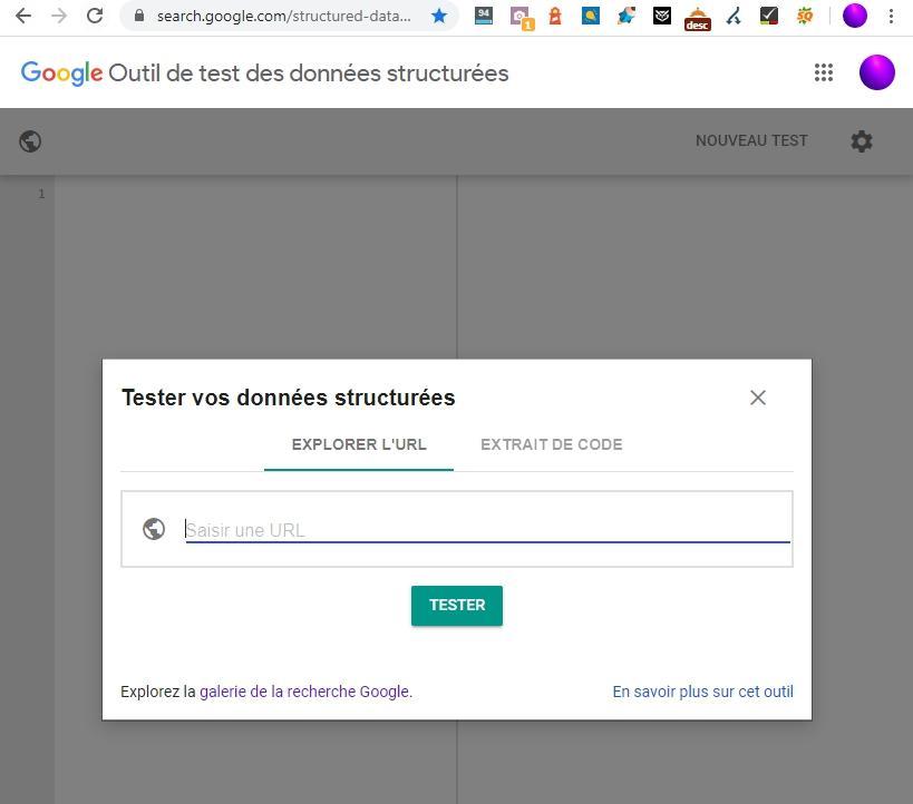 tests resulats données structurées